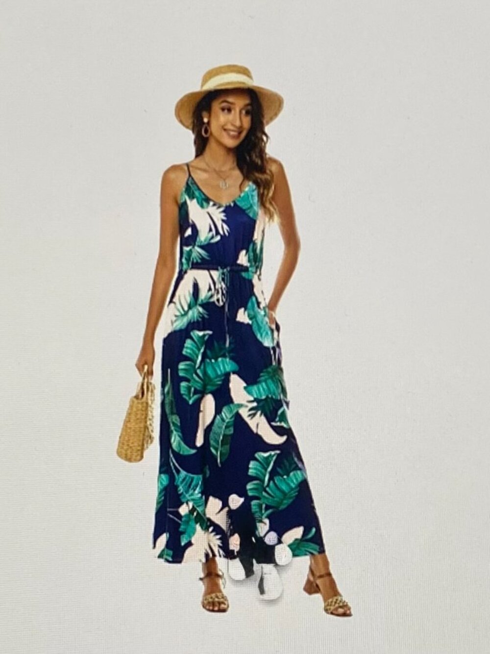 LIVECLOTH HALTER NECK CASUAL BEACH DRESS SZ MED